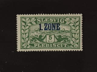 Denmark Schleswig. Facit 27 or Scott 27 ★★ , 1920 Overprint on Lion and Landscape 10 Kr …