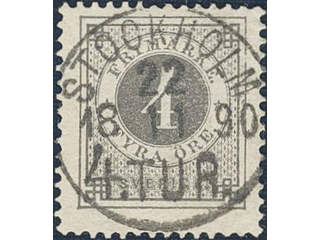 Sweden. Facit 42d used , 4 öre grey-black. EXCELLENT cancellation STOCKHOLM 4.TUR …