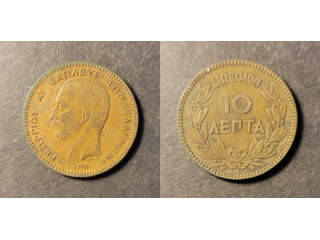 Greece George I (1863-1913) 10 lepta 1878, VF-XF