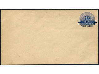 Sweden. Postal stationery, Stamped envelope, Facit Fk4IIIc, Stamped envelope 10/12 öre …