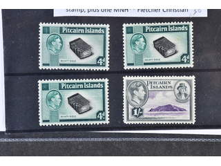 Pitcairn. SG 5b, 7 ★★, 1951 Bible 4 d black/green, three copies, plus 1 s. GBP 136