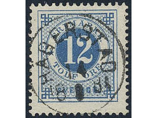 Sweden, Sverige, Sverige, Sverige. Facit 32e used, 12 öre dull greyish blue. EXCELLENT …