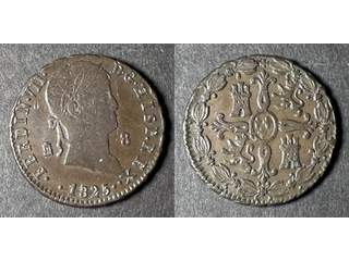 Spanien Ferdinand VII (1808-1833) 8 maravedis 1825, AU