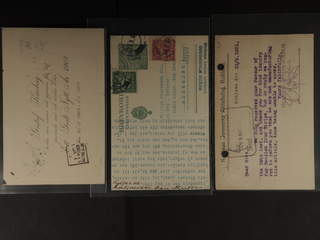 Sweden. Collection covers Oscar II–coil stamps. Ten postcards sen to Great Britain, all …