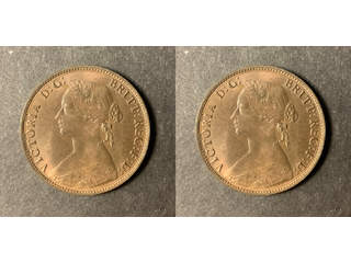 Storbritannien Queen Victoria (1837-1901) 1/2 penny 1874 H, XF-UNC