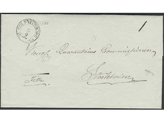 Sweden. K county. SÖLFVITSBORG 8.9.1832, arc postmark. Type 1 on beautiful cover sent to …