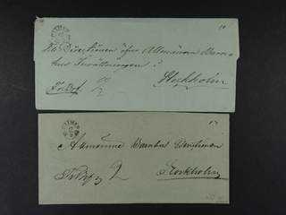 Sweden. H county. CALMAR 1837–1838, arc postmark. Type 3 on two covers sent to …