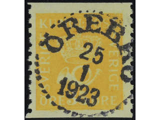 Sweden. Facit 156a used , 35 öre yellow type I. EXCELLENT cancellation ÖREBRO 25.1.1923. …