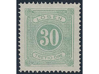 Sweden. Postage due Facit L8b2 ★, 30 öre light green, perf 14. Superb. Opinion (shade) …