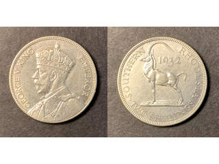 Sydrhodesia George V (1910-1936) 2 shillings 1932, XF rengjord