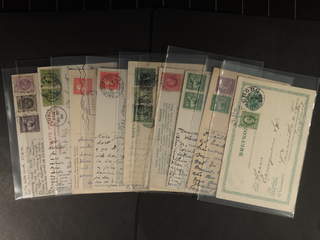 Sweden. Collection covers Oscar II–coil stamps. Ten postcards sent to Great Britain, all …