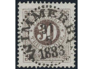 Sweden, Sverige, Sverige, Sverige. Facit 35b2 used, 30 öre black-brown on hard white …