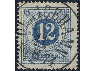 Sweden, Sverige, Sverige, Sverige. Facit 21m used, 12 öre blue. Beautiful example …