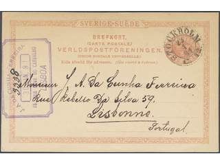 Sweden. Postal stationery, Single postcard, Facit bKe13, Postcard 10 öre sent from …