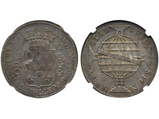 Coins, Brazil. Joao VI (1799-1818), KM 307.3, 960 reis 1817. Rio De Janeiro mint. Graded …