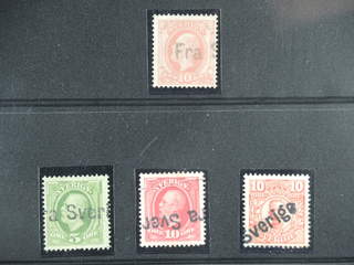 Sweden. DENMARK. Danish cancellation FRA SVERIGE (without letter) on four Swedish …