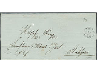 Sweden. M county. MALMÖ 6.9.1832, arc postmark. Type 1–2 on cover sent to Stockholm. …