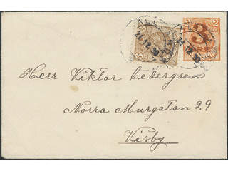 Sweden, Sverige, Sverige, Sverige. Postal stationery, Stamped envelope, Facit Fk18A, …
