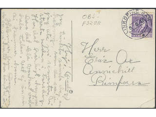 Sweden. Facit 320B cover , 1939 Royal Academy of Sciences 10 öre violet on postcard sent …