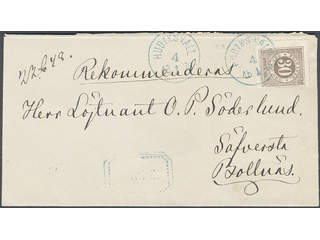Sweden. Facit 25 cover , 30 öre on beautiful registered cover cancelled with blue …