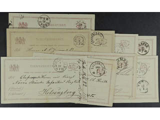 Sweden. Postal stationery, official postcard Facit TjbK1IIIa , Nine fresh postcards 6 …