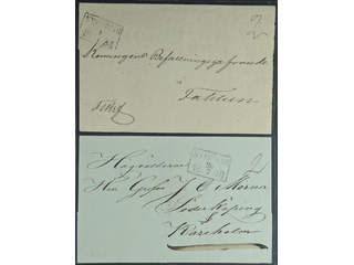 Sweden. D county. NYKÖPING 1848-1854, rectangular postmark. Two covers sent to Falun and …