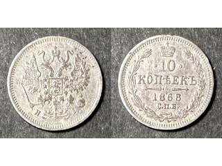 Ryssland Alexander II (1855-1881) 10 kopeks 1868, AU+