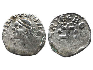 Coins, Hungary. Louie I 1342–1382, denar. 0,41 g. 1/1+.