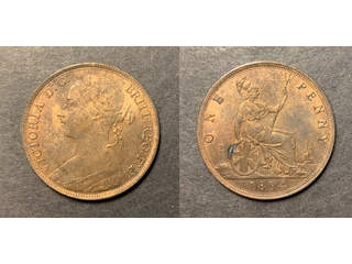Storbritannien Queen Victoria (1837-1901) 1 penny 1894, UNC mycket röd lyster