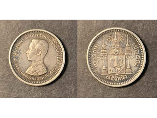 Thailand Rama V (1876-1900) 1/4 baht ND(1876-1900), XF, små hairlines