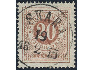 Sweden, Sverige, Sverige, Sverige. Facit 22e used, 20 öre brownish red. Superb …