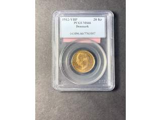 Danmark Fredrik VIII (1906-1912) 20 kroner 1912, 0, PCGS MS66