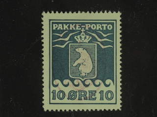 Denmark Greenland. Facit P13 used , 10 øre green blue. Good centering. Part of red pmk.