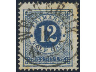 Sweden, Sverige, Sverige, Sverige. Facit 32d used, 12 öre dark blue clean distinct …