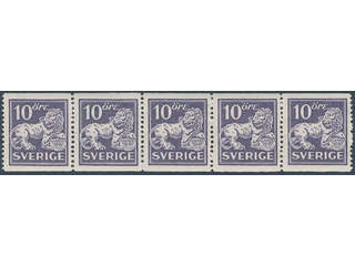 Sweden. Facit 145E ★★, 10 öre ultramarinish violet, type I, perf 13, A2-paper without …