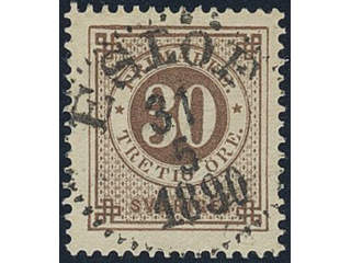 Sweden, Sverige, Sverige, Sverige. Facit 47f used, 30 öre orange-brown. Superb …