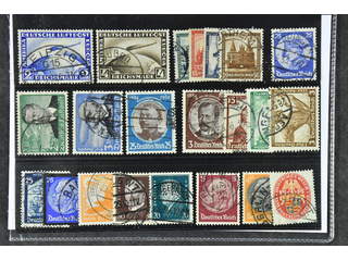 Germany Reich. Used 1924–33. All different, e.g. Mi 351-54, 367, 423-24, 455, 459-62, …