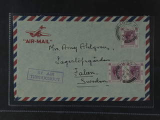 Hong Kong. Michel 153III cover , 3x50 c on air mail cover sent from HONG KONG 21.NO.49 …