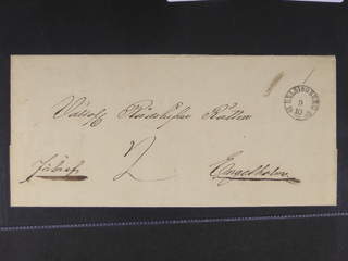Sweden. M county. HELSINGBORG 9.10.1855, arc postmark. Type 5 on 2-fold cover sent to …