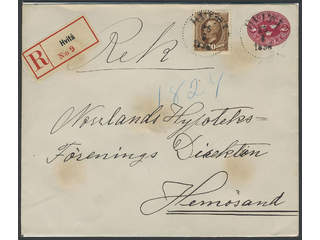 Sweden. Postal stationery, stamped envelope Facit Fk6B, 58 , Stamped envelope 10 öre …