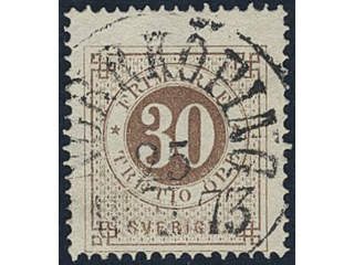 Sweden, Sverige, Sverige, Sverige. Facit 25d2 used, 30 öre orange-brown. …