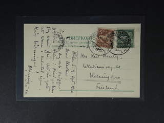 Sweden. Facit 142A, 144A. FINLAND. Finnish circle ship silhouette cancellation TURKU …