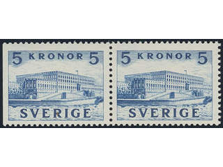 Sweden. Facit 332BC ★★, 1941 The Royal Castle 5 Kr blue, pair 3+4. SEK 3300