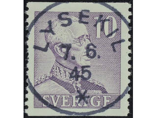 Sweden. Facit 273A used , 1939 Gustaf V large numerals 10 öre violet. EXCELLENT …