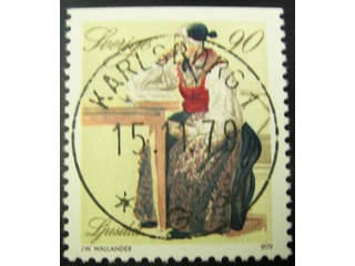 Sweden. Facit 1105 used , 1979 Folk Costumes 90 öre imperf at top. EXCELLENT …