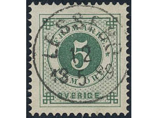 Sweden, Sverige, Sverige, Sverige. Facit 43c used, 5 öre deep green. EXCELLENT …