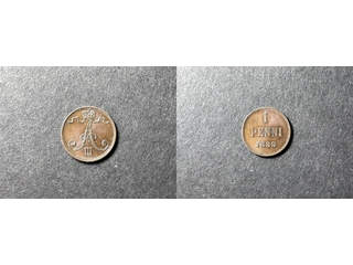 Finland Alexander III (1883-1894) 1 penni 1888, 01 (AU/UNC)