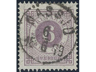 Sweden, Sverige, Sverige, Sverige. Facit 31k used, 6 öre red-lilac on calendered paper. …