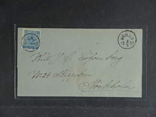 Sweden. Facit 9d1 cover , 12 öre light blue on beautiful cover sent from BORÅS 4.3.1859 …