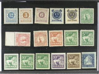 Sweden. Lot ★ 1870s–1920s. on stock card. All different., incl. F21 (★). Mostly fine …